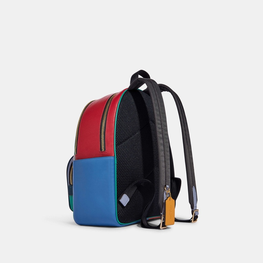 ✨RARE✨ COACH Court Backpack In Colorblock - Picture 3 of 10